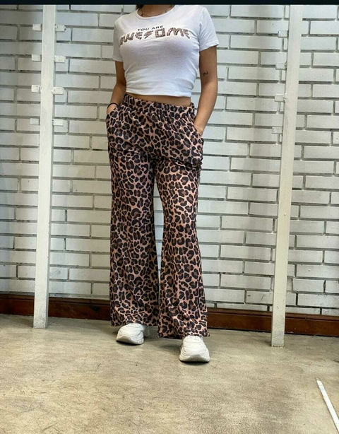 WIDE LEG WAFFLE PRINT - comprar online