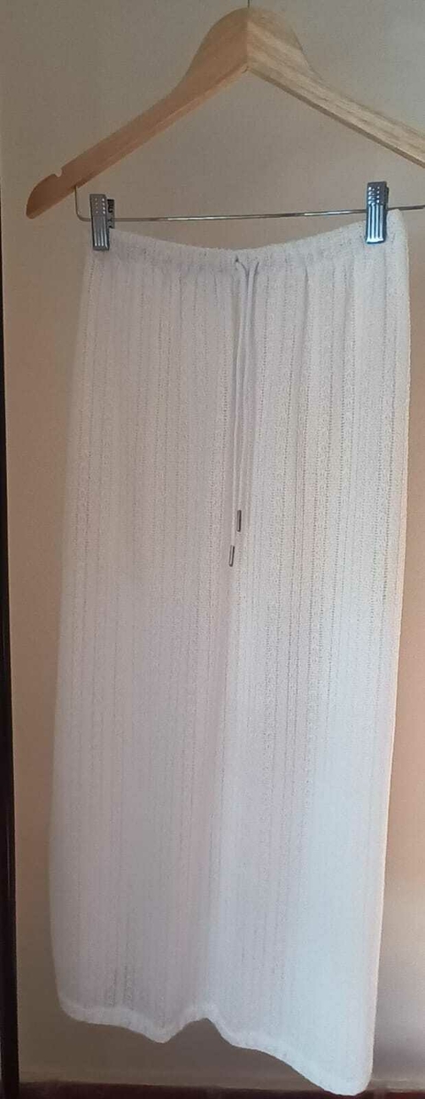 FALDA CALADA CON MINI FALDÓN Y CORDÓN