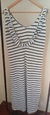 VESTIDO LARGO CALADO RAYADO - comprar online
