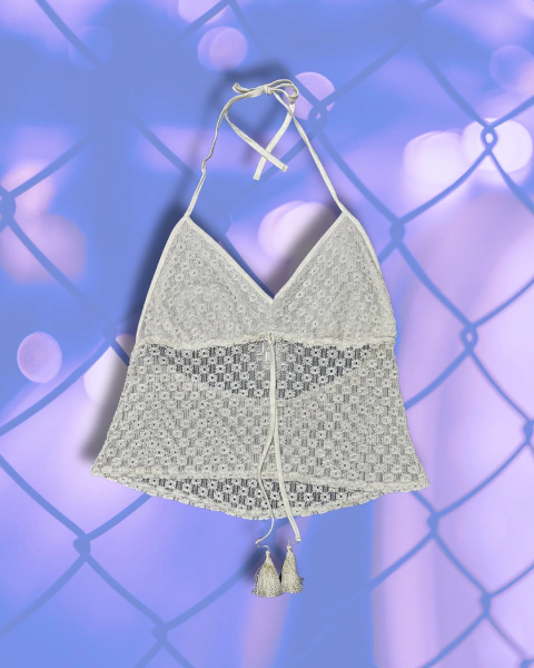 Blusinha Renda Branca - Sommer - P/M