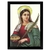 Quadro Decorativo Religioso 24x33 Santa Luzia Moldura Preta