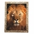 Quadro Decorativo Face do Leão A3 - FR041 Dourado