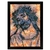 Quadro Decorativo Religioso Jesus Coroado A4 - FR101 M Preta