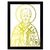Quadro Decorativo Religioso São Bento A4 - FR108 M Preta