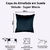 Capa de Almofada Luxo em Suede Veludo Premium - Cor Preto - 40x40 Com Zíper para Decoração - loja online