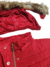 Campera Parka Tapado Inflable c/Piel y Capucha Desmontable c/Piel Desmontable Roja - Cris Store Ok