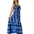 Vestido Largo Fresco Verano Liviano - Geometria Azul - comprar online