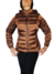 Campera Metalizada Corta Piel Adentro Capucha Desmontable Chocolate en internet