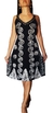 Vestido Hindu Bordado Importado India Espirales Negro y Gris en internet