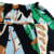 Pollera de Seda Fria - Hojas Verde Modelo 21 - tienda online