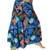 Pollera de Seda Fria - Hojas Azul Modelo 26 - comprar online