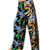 Pantalon Palazzo de Seda Fria - Hojas Celeste Modelo 4