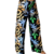 Pantalon Palazzo de Seda Fria - Hojas Celeste Modelo 4 - comprar online