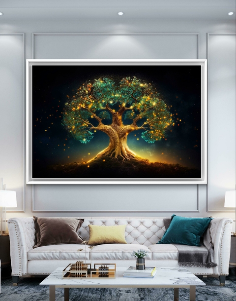 Quadro Decorativo Raízes de Ouro