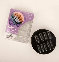TIPS SOFT GEL CUADRADOS XL 120PCS-CITY GIRLS-JPT E77