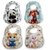 Set De 4 Baberos De Tela Para Bebé Con Plástico Absorbente