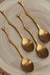 6 Cucharitas Te Doradas Acero Inox Cafe Postre Diseño Hojas - tienda online