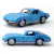Miniatura Corvette Stingray 1963 Chevrolet Split Window RMZ 1/36 Metal e Fricção Azul