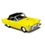 Miniatura Ford Thunderbird 1955 Welly 1:36 Metal e Fricção Amarelo teto Preto