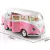 Miniatura Kombi 1962 RMZ 1/32 Metal e Fricção Branco/Rosa.