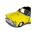 Miniatura Ford Thunderbird 1955 Welly 1:36 Metal e Fricção Amarelo teto Preto