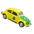 Miniatura Fusca Brinquedo Carrinho Metal e Fricção Brasil Amarelo