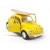 Miniatura Fusca 1967 com Prancha Kinsmart 1/32 Metal e Fricção Amarelo Brilhante.