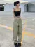 Rockmore-Jeans largos vintage para mulheres, calças cargo de cintura baixa, cal