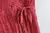 Feminino Red Dot Print Boho Vestido Longo de Chiffon, Floral Decote V, Dobra Ruf - loja online