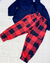 Calça Jogguer Xadrez Preto Vermelho