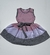 Vestido Cotton Listras Rosa Cinza Branco
