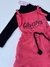 Jardineira Macacão Rosa Stitch com Blusa - comprar online