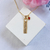 COLAR PERSONALIZADO PLAQUINHA CORAÇÃO DOURADO