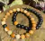 Dúo Brazalete Jaspe Madera + Ónix Negro