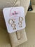 Trio de brinco coração craquelado ( semi joia ) - comprar online