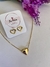 Colar mini coração inflado Semi joia - comprar online