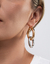 Brinco oval white and gold ( Semi joia ) - comprar online