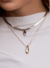 Colar gota orvalho banho ouro 18k ou prata