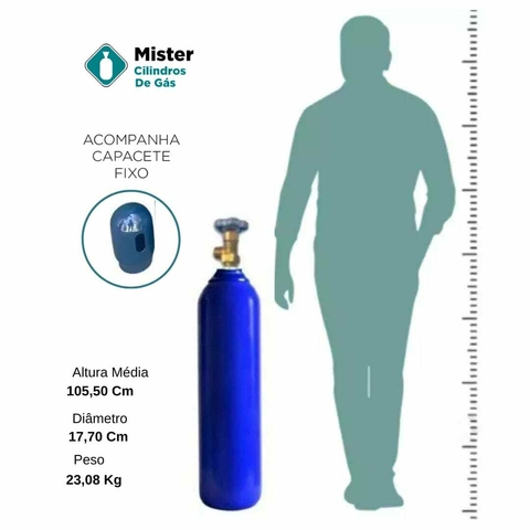 Cilindro - 21 litros - Medicinal - Óxido Nitroso