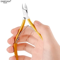 Pinza corta cutícula dorada - comprar online