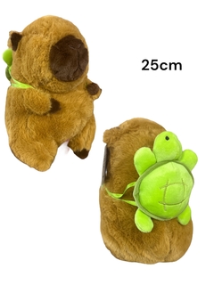 Capibara peluche pizza mochila