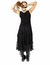 Saia Tule Preta Flores - comprar online
