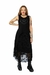 Saia Tule Preta Flores - comprar online