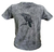 Camiseta Estonada Cinza Corvo Negro