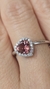 Anel de Ouro Branco com Turmalina Rosa em Formato de Coração e Diamantes na internet