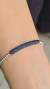 Pulseira em Ouro Branco com Safiras Azuis