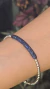 Pulseira em Ouro Branco com Safiras Azuis - Tulipas Joias