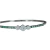 Bracelete de Ouro Branco, Safiras Verdes e Diamantes - comprar online