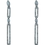 Brinco de Ouro Branco com Diamantes