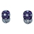 Brincos Flor de Ouro Branco com Ametistas e Diamantes - comprar online